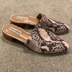 Steve Madden snake mules